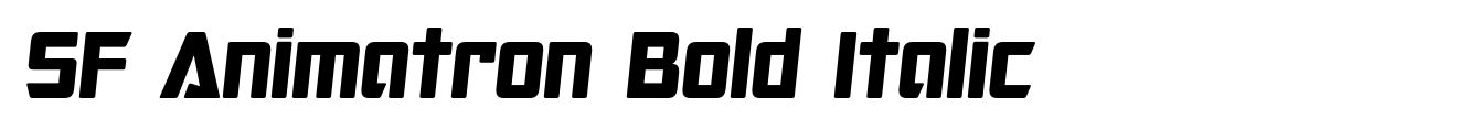 SF Animatron Bold Italic